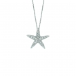 Diamond starfish necklace