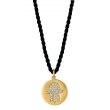 Diamond hand of god necklace
