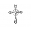 Diamond cross necklace