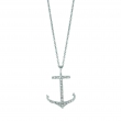 Diamond anchor necklace