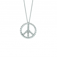 Picture of Diamond peace sign necklace