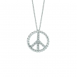 Diamond peace sign necklace