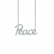Diamond peace necklace