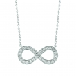 Diamond infinity necklace