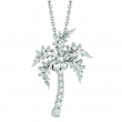 Diamond coconut tree necklace