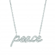 Diamond peace necklace
