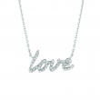 Diamond love necklace
