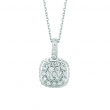 Diamond square necklace