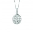 Diamond  oval necklace