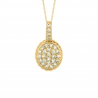 Diamond  oval necklace