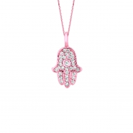 Picture of Diamond hand of god necklace