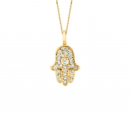 Picture of Diamond hand of god necklace