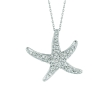 Diamond starfish necklace