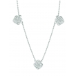 Diamond square necklace