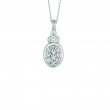Diamond oval necklace