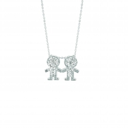 Picture of Diamond 2 boys necklace