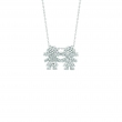 Diamond 2 girls necklace