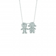 Diamond boy & girl necklace