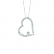 Diamond large heart necklace