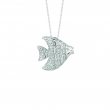 Diamond fish necklace