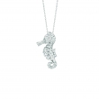 Diamond sea horse necklace