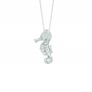 Picture of Diamond sea horse necklace