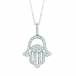 Diamond hamsa necklace