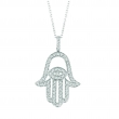 Diamond hamsa necklace