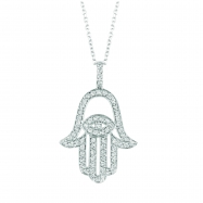 Picture of Diamond hamsa necklace