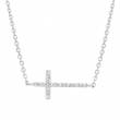 Diamond cross necklace