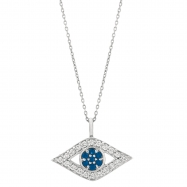 Picture of Diamond & sapphire eye necklace