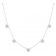 Picture of Diamond flowers necklace