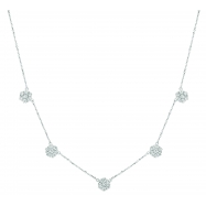 Picture of Diamond flowers necklace