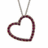 Picture of Pink Sapphire Heart Pendant 