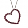 Pink Sapphire Heart Pendant 