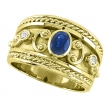 Byzantine Sapphire & Diamond ring 