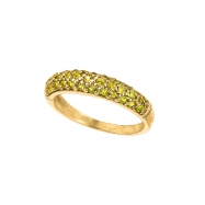 Picture of Yellow sapphire pave stack ring