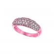 Fancy pink gold diamond ring