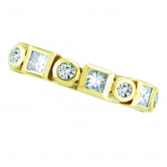 Picture of Diamond Fashion Bezel Set Ring, 14K Yellow Gold