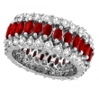 Eternity Diamond and Ruby Ring Band