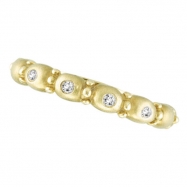 Picture of Diamond Bubble Ring, 14K Yellow Gold
