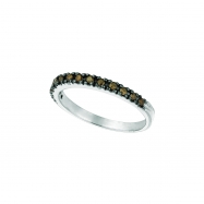 Picture of Champagne Diamond Stackable Ring, 14K White Gold