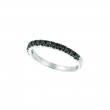 Black Diamond Stackable Ring, 14K White Gold