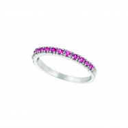 Picture of Pink Sapphire Stackable Ring, 14K White Gold