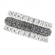 Picture of Black Diamond Eternity Ring, 14K White Gold
