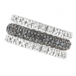 Black Diamond Eternity Ring, 14K White Gold