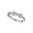 Three flower diamond ring