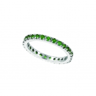 Picture of Tsavorite (Savorite) Eternity Guard Ring, 14K White Gold