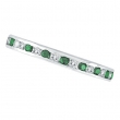 Emerald & Diamond Channel Set ETERNITY Band 