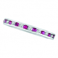Picture of Pink Sapphire & Diamond Channel Set ETERNITY Band 